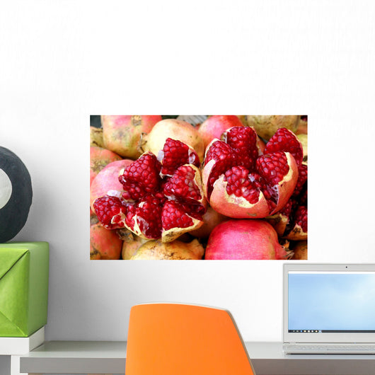Open Pomegranates at the Sucre Market, Bolivia Wall Mural