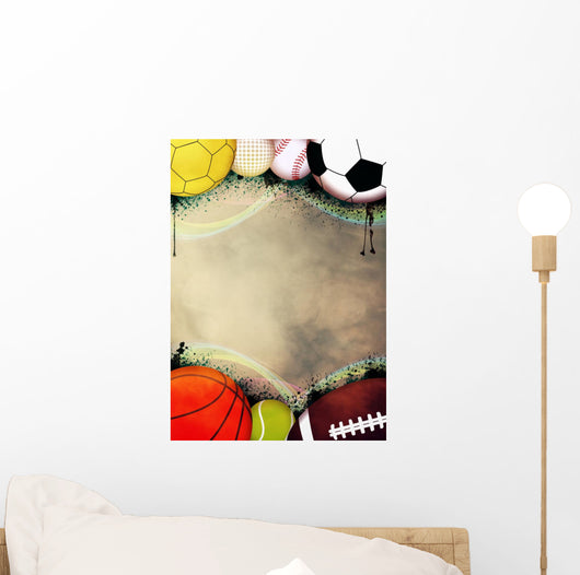 Sport balls background Wall Mural