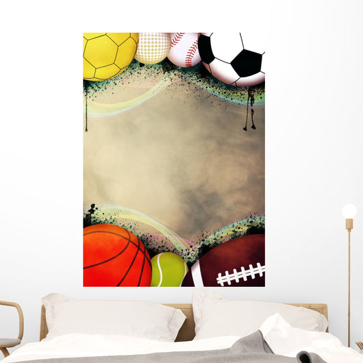 Sport balls background Wall Mural