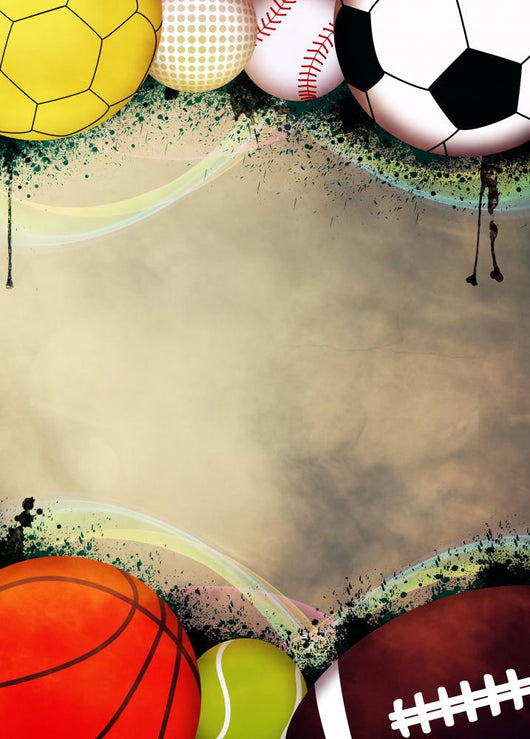 Sport balls background Wall Mural