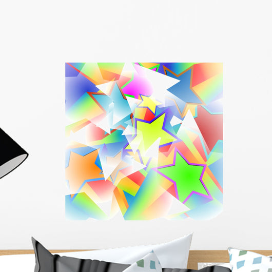 Glossy Shooting Stars Wall Mural