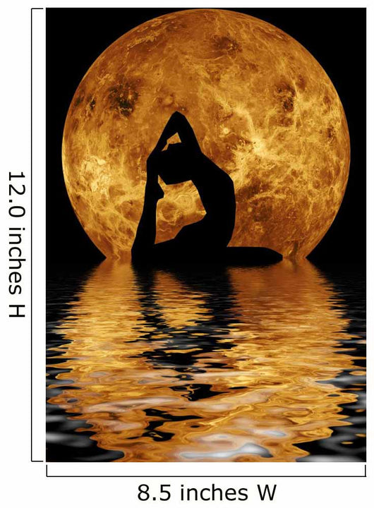 woman doing yoga on water background Wall Mural
