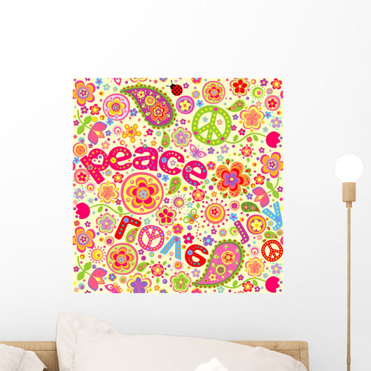 Hippie wallpaper Wall Mural