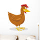 hen farm animal cartoon illustration Wall Decal