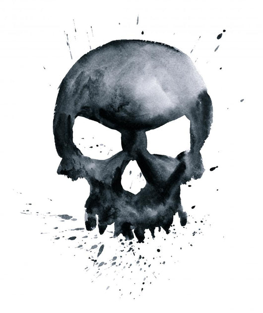 Watercolor skull Wall Decal