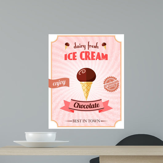 Chocolate ice cream Wall Decal