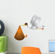 Baby Stork Birthday Wall Decal