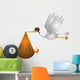 Baby Stork Birthday Wall Decal