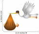 Baby Stork Birthday Wall Decal