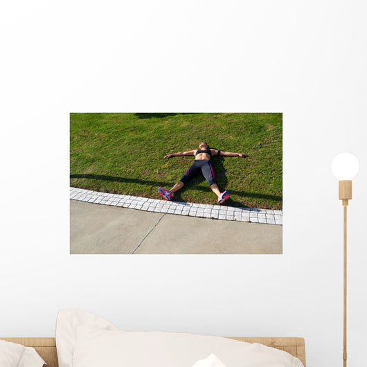 tired runner Wall Mural