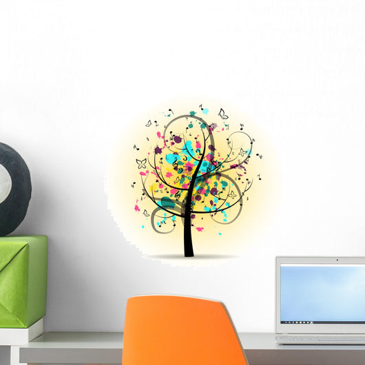 Abstract Colorful Musical Tree