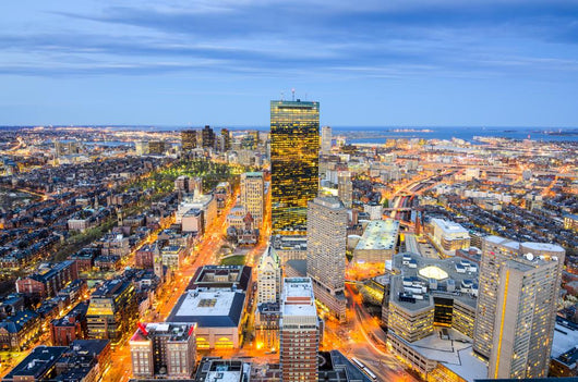 Boston, Massachusetts Downtown Cityscape Wall Mural