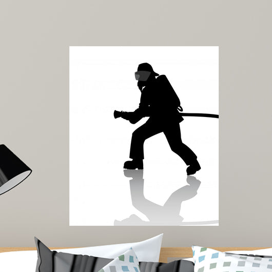 Silhouette Firefighter Action