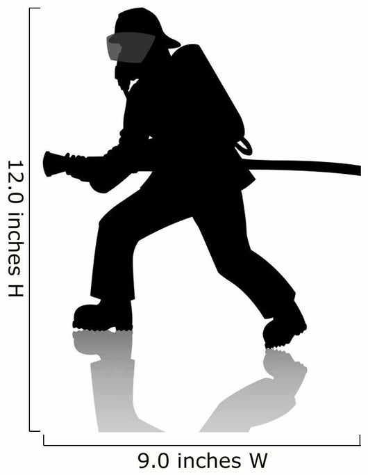 Silhouette Firefighter Action
