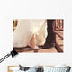 Bride and groom legs on a bridge Wall Mural