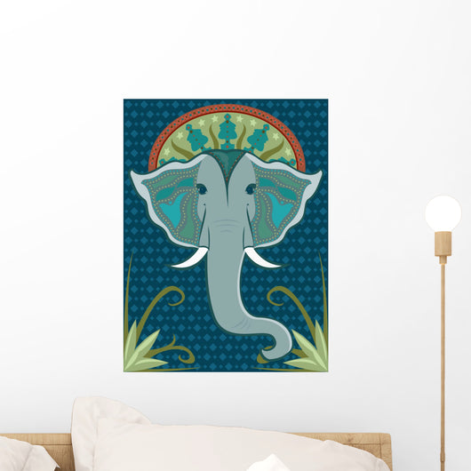 patterned elephant Wall Mural