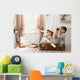 Boys in the image of sailors playing in her room Wall Mural