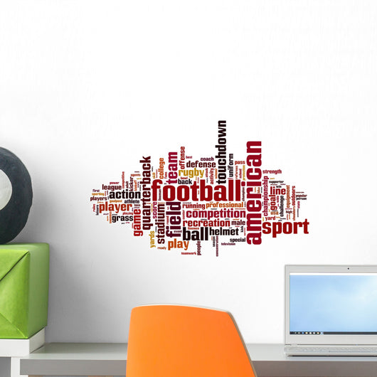 football word cloud Wall Decal