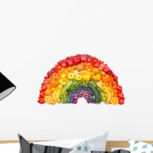 fruit and vegetable rainbow Wall Decal