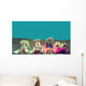 friends reading under sunshine lying on the meadow Wall Mural