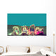 friends reading under sunshine lying on the meadow Wall Mural