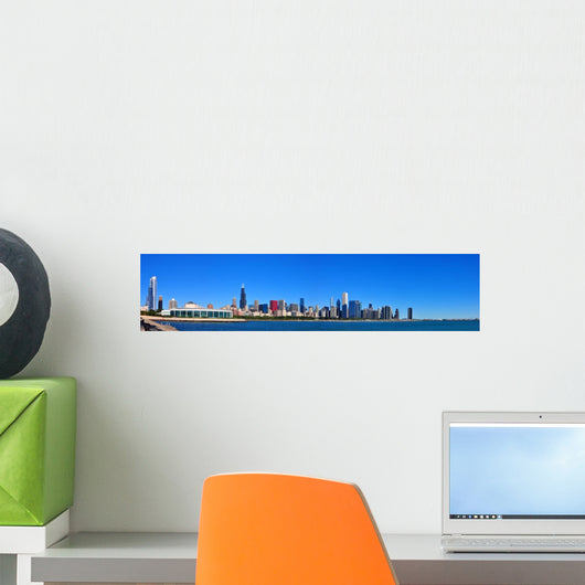 Chicago skyline from Adler Planetarium Wall Mural