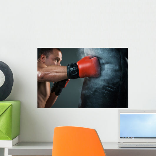 Young Boxer boxing Wall Mural