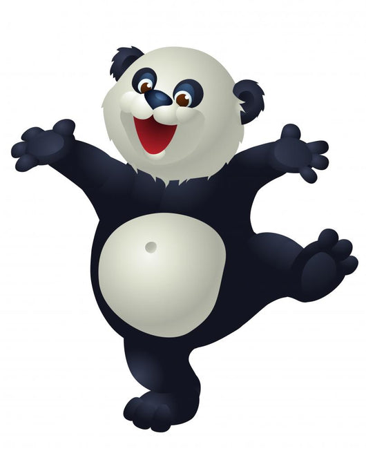 dancing panda Wall Decal