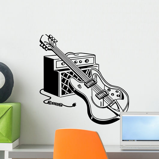 Electric Guitar And Amplifier Wall Decal