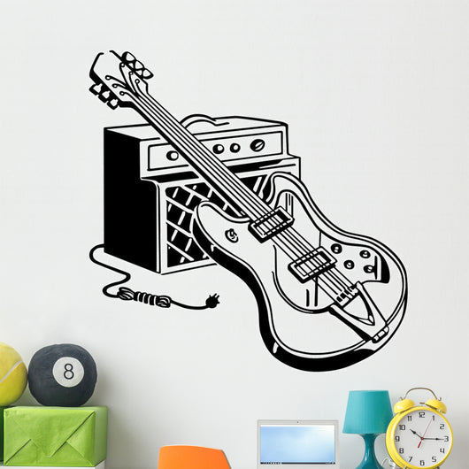Electric Guitar And Amplifier Wall Decal
