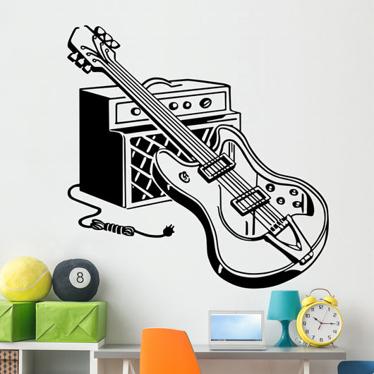 Electric Guitar And Amplifier Wall Decal