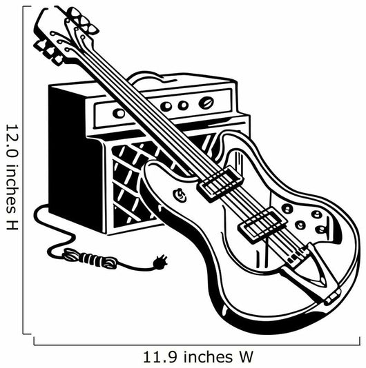 Electric Guitar And Amplifier Wall Decal