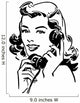 Cute Gal On The Phone Wall Decal