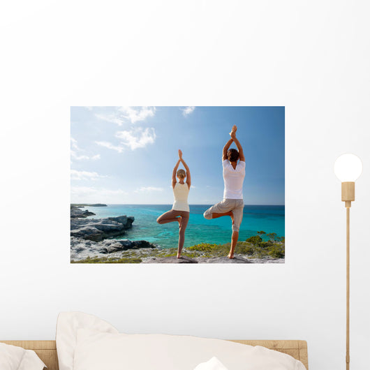 Couple Making Yoga Exercises