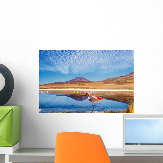 Lagoon flamingo bolivia Wall Mural
