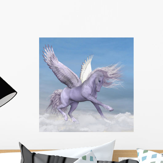 Pegasus among the Clouds Wall Mural