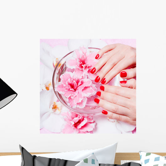 manicure and pedicure, body care, spa treatments Wall Mural