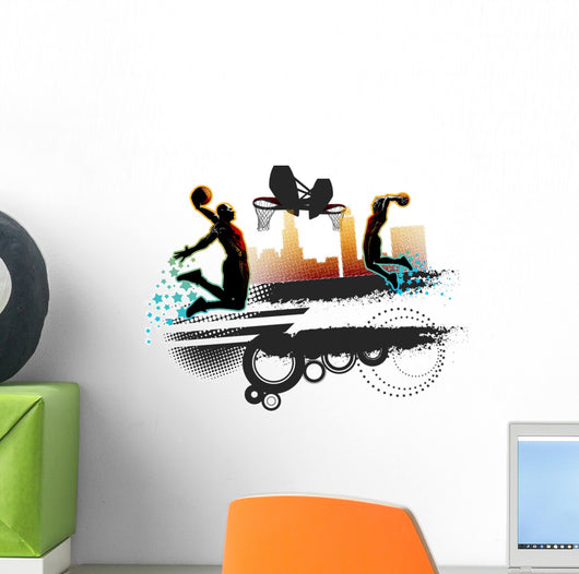 Abstract Basketball Wall Decal