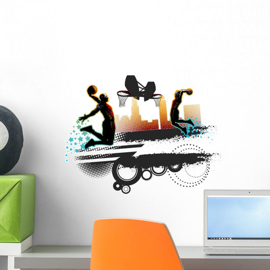 Abstract Basketball Wall Decal