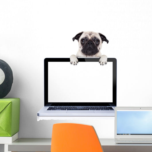 computer dog Wall Decal