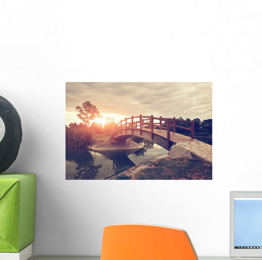 Bridge in the park Wall Mural