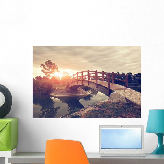 Bridge in the park Wall Mural