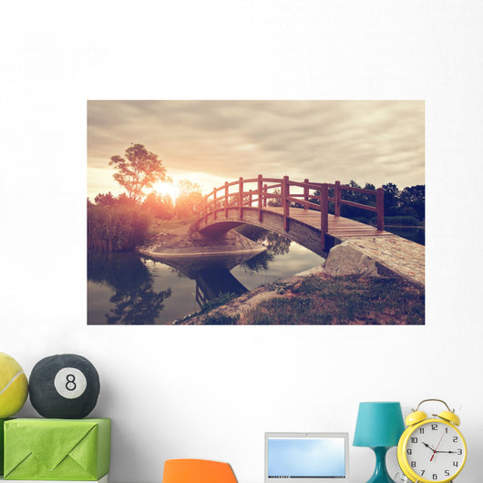Bridge in the park Wall Mural