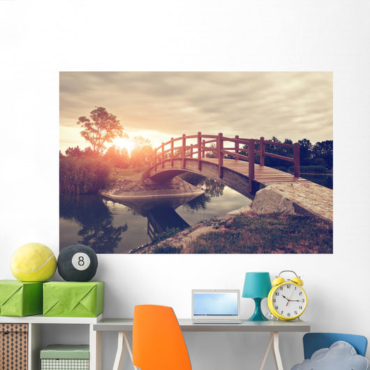 Bridge in the park Wall Mural