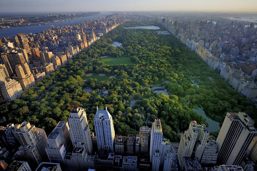 Central Park aerial view, Manhattan, New York; Park is surrounde Wall Mural