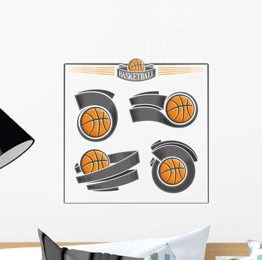 Basketball emblems Wall Decal