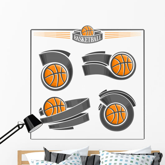 Basketball emblems Wall Decal