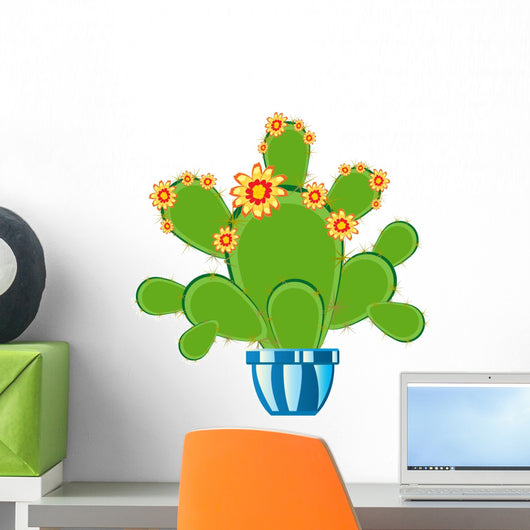 Cactus with flower Wall Decal