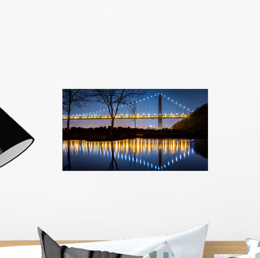 George Washington Bridge by night Wall Mural