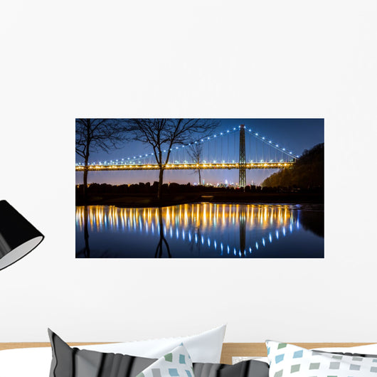 George Washington Bridge by night Wall Mural
